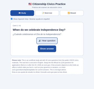 Citizenship Civics Practice preview