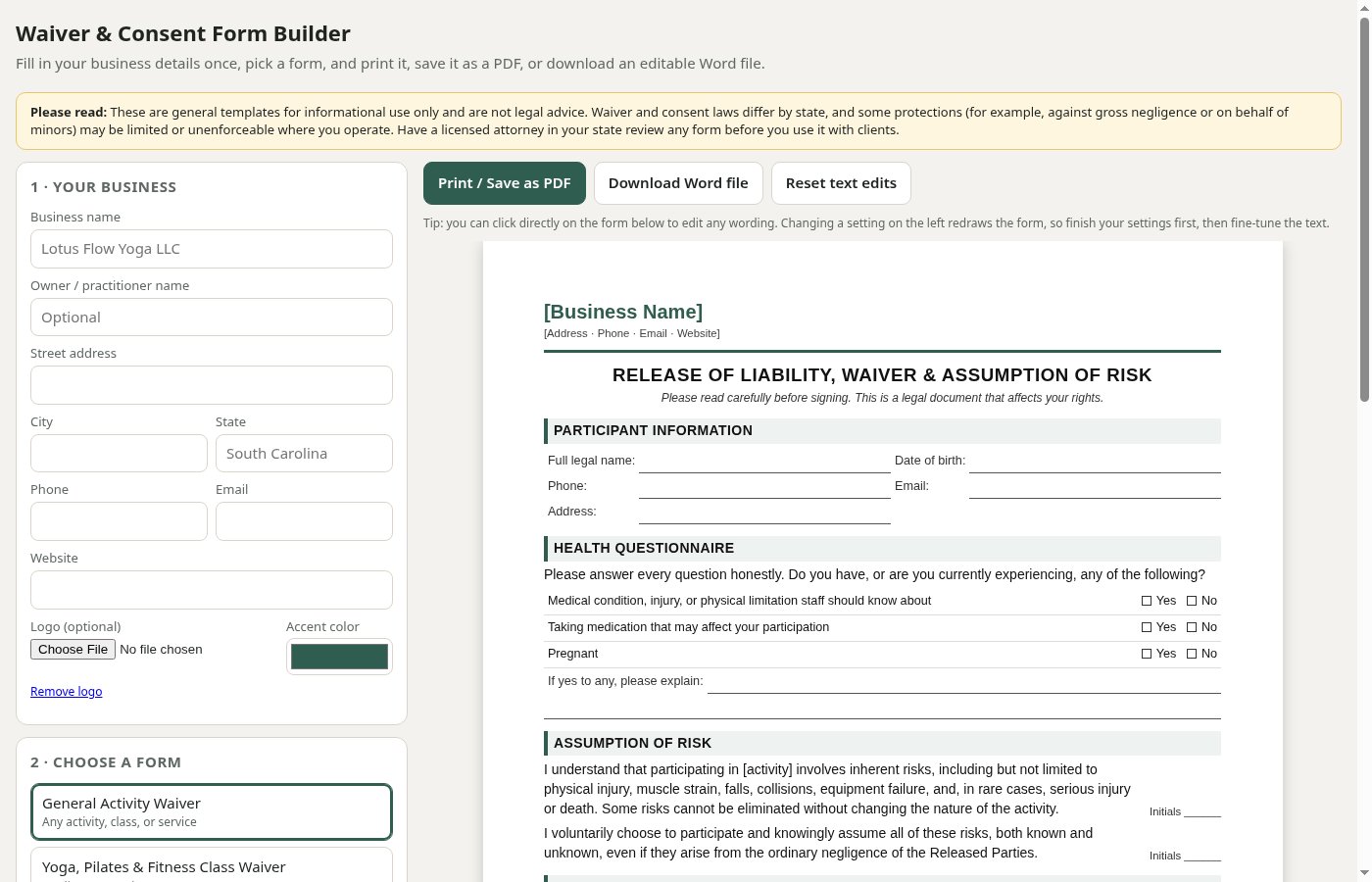 Waiver & Consent Form Builder cover