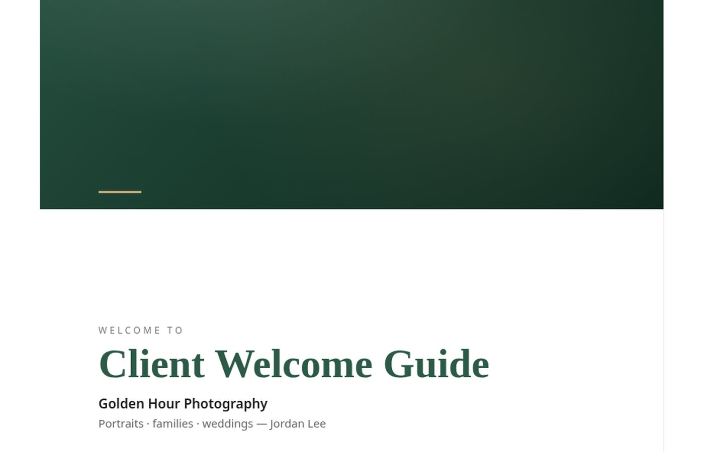 Client Welcome Pack Builder cover
