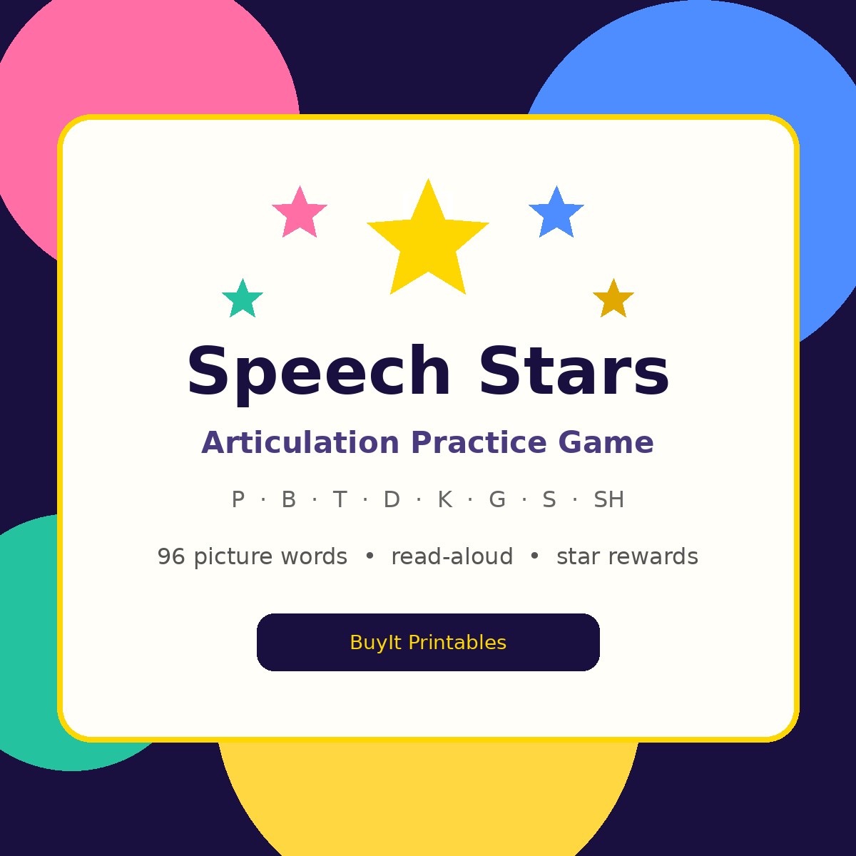 Speech Stars cover — articulation practice game